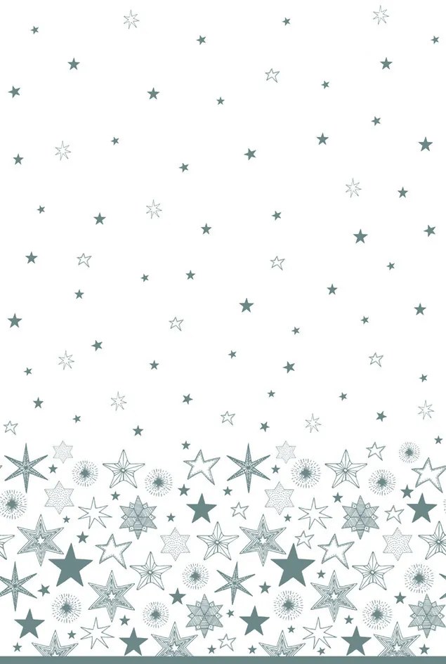 Crăciun Silver Stars față de masă de hârtie 120x180 cm
