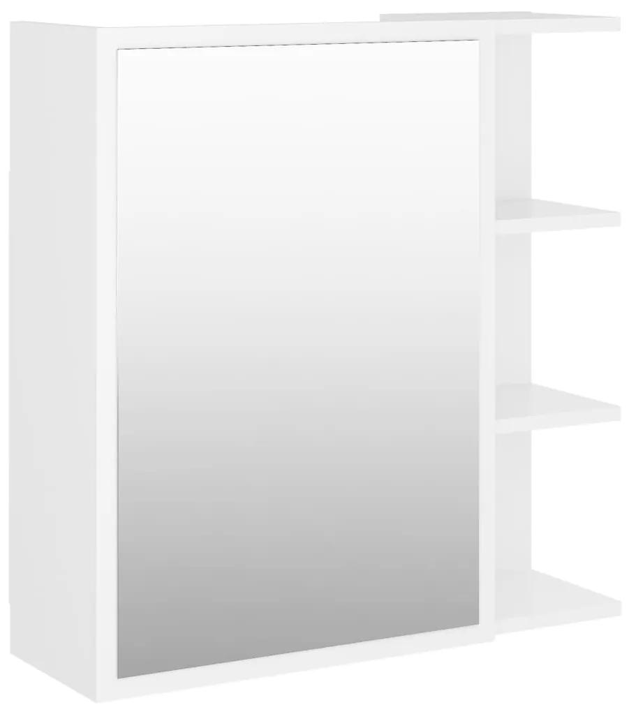 803308 vidaXL Dulap de baie cu oglindă, alb, 62,5 x 20,5 x 64 cm, PAL
