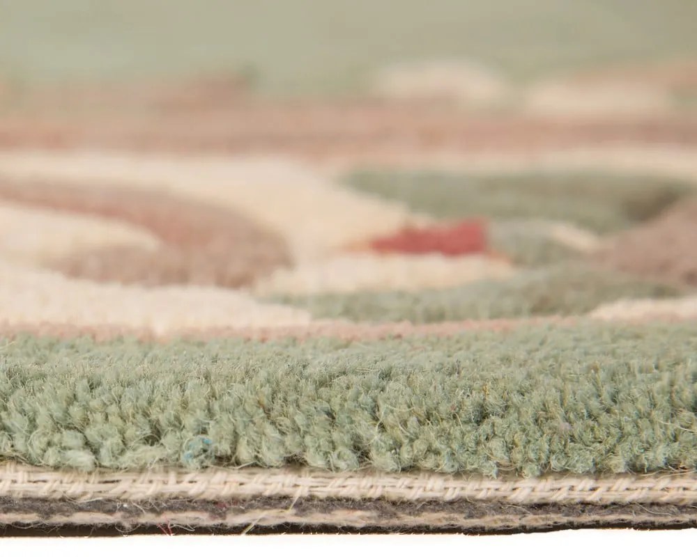 Covor din lână Flair Rugs Aubusson, 75 x 150 cm, verde