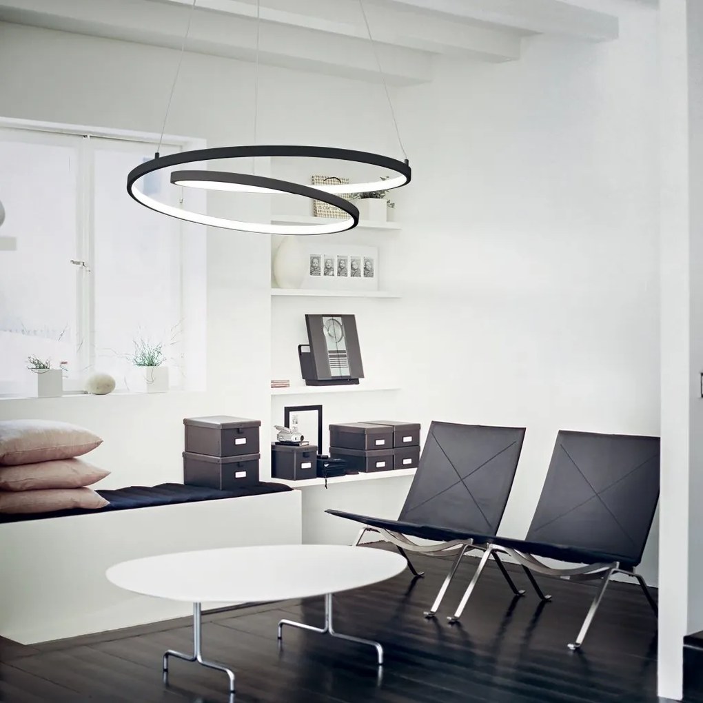 Lustra LED suspendata design circular Oz sp d60 on-off 2700k alba