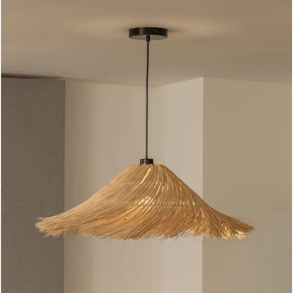 Brilagi - Lustră LED suspendată pe cablu CERIA BOHO 1xE27/40W/230V Ø 70 cm ratan