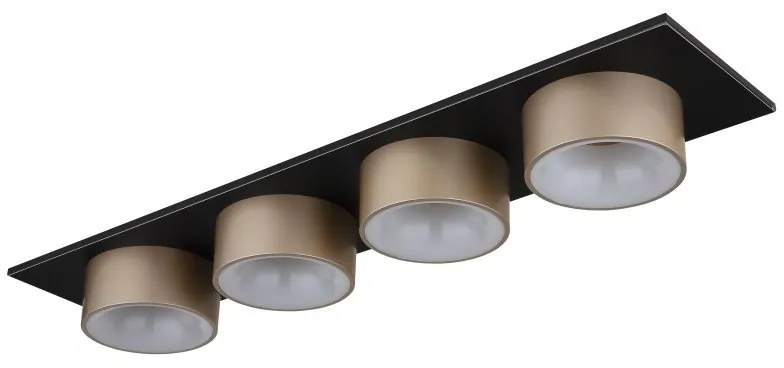 Plafoniera LED negru sampanie RAYMOND 4L