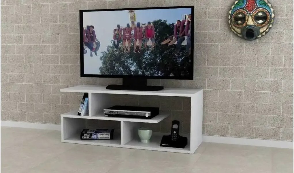 Comoda TV Parol Homs, 100 X 40 X 29 cm, alb