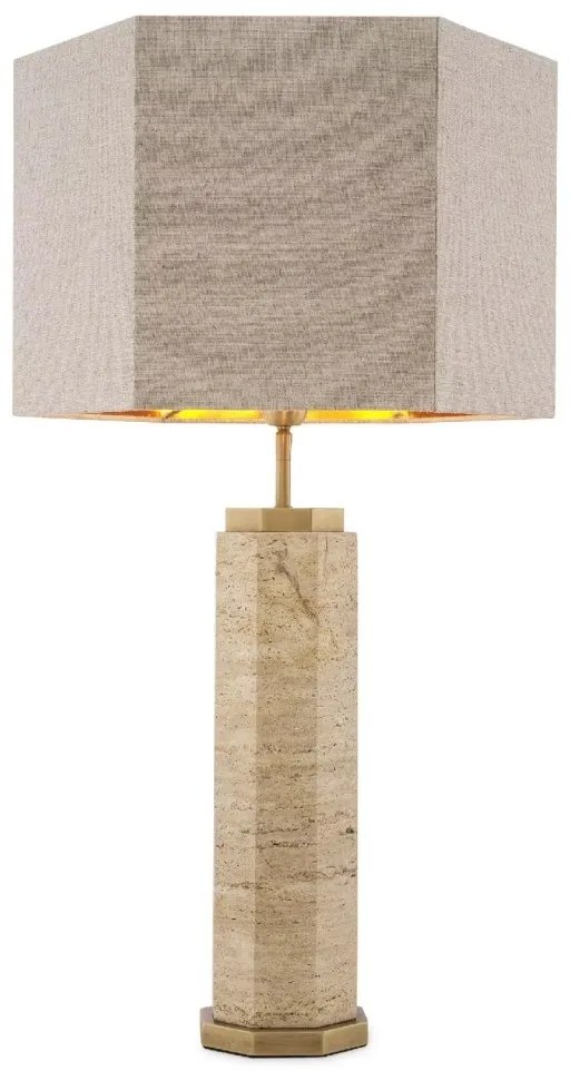 Veioza design LUX Newman, travertin