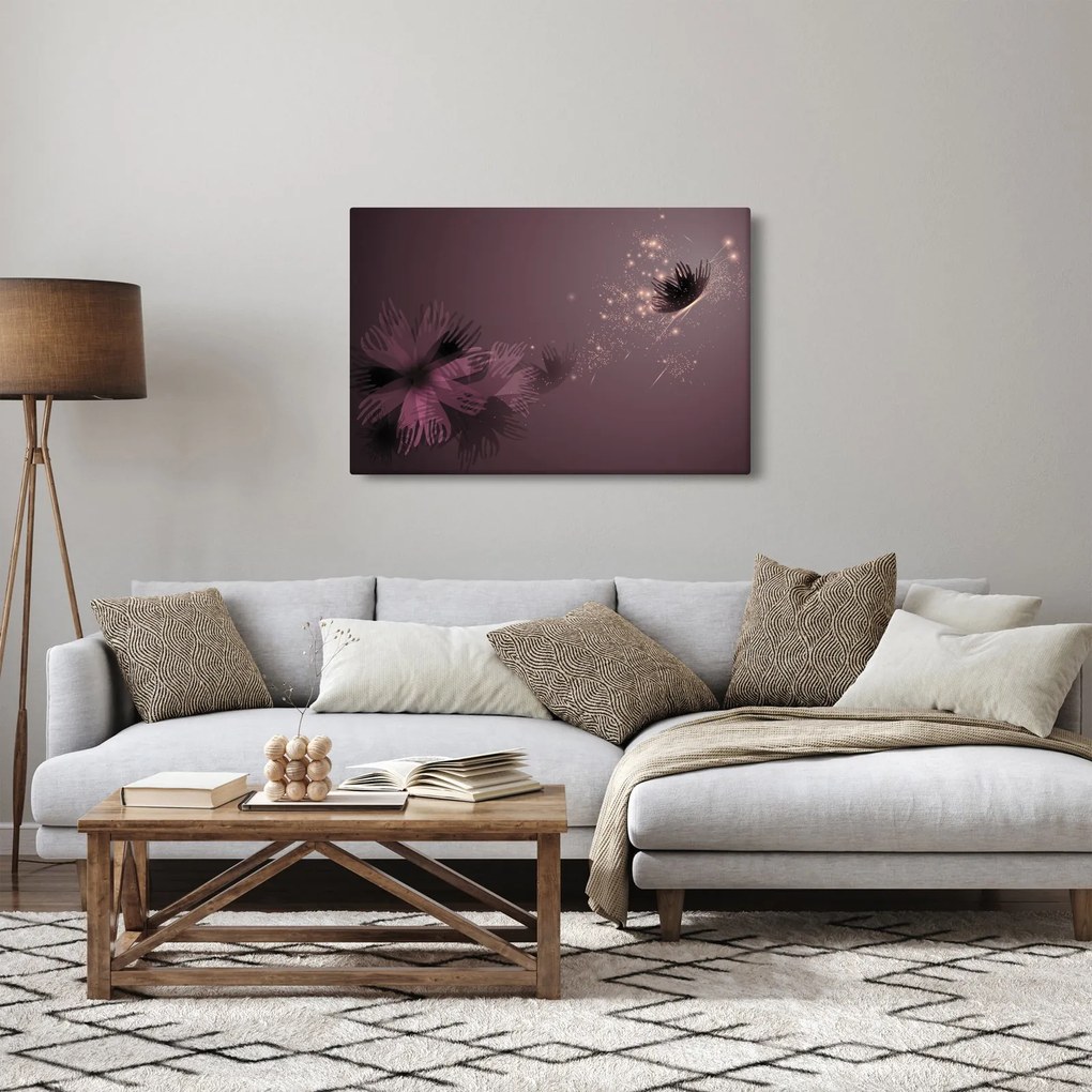 Tablou - Floare și fluture (90x60 cm)