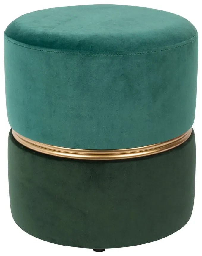 Taburet verde-turcoaz cu tapițerie din catifea Bubbly – White Label