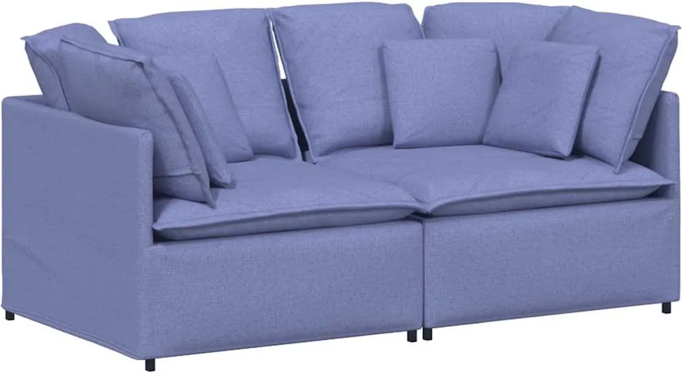 vidaXL Canapea modulară cu perne, albastru jeans, textil