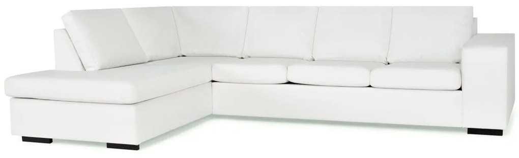 Colțar Scandinavian Choice D102Alb, 302x237x85cm, Picioare: Lemn