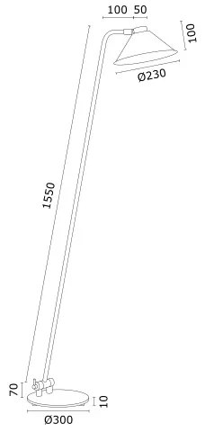 Lampadar GABIAN 1xE27/15W/230V alb Argon 4997