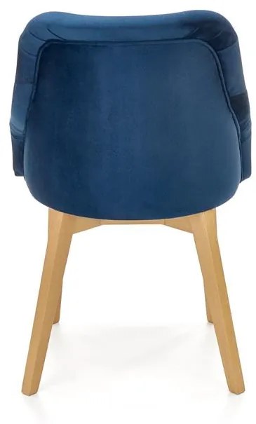 Scaun Toledo 2 velvet bleumarin/stejar miere Monolith 77
