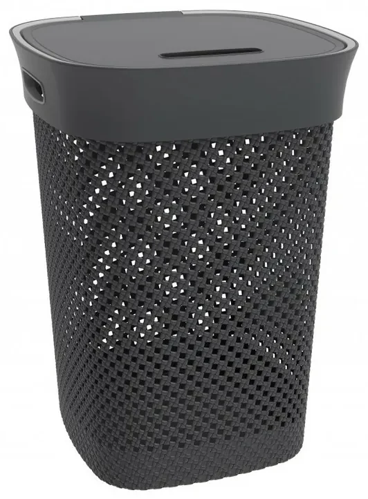 Aldotrade Coș pentru rufe murdare Woolly 50 l,negru