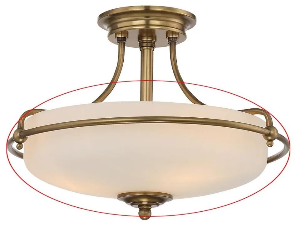 Abajur de rezervă din sticlă pentru lustră aplicată Quoizel GRIFFIN