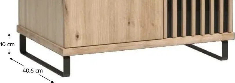 Picioare metalice, 40,6x10, negre, KOLI