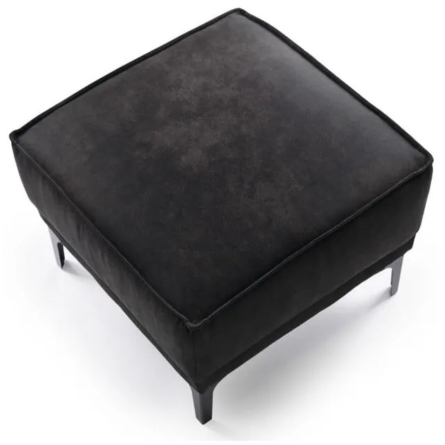 Taburet gri antracit cu tapițerie din imitație de piele Copenhagen – Scandic