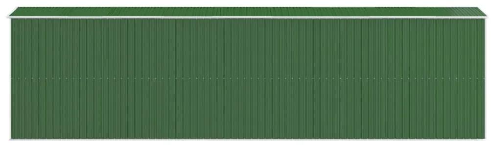 Sopron de gradina, verde, 192x772x223 cm, otel zincat