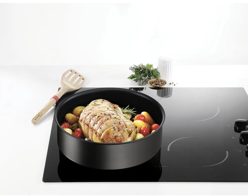 Tigăi cu suprafață antiaderentă/cu mâner reglabil 2 buc. din aluminiu ø 28 cm INGENIO Eco Resis L3979102 – Tefal
