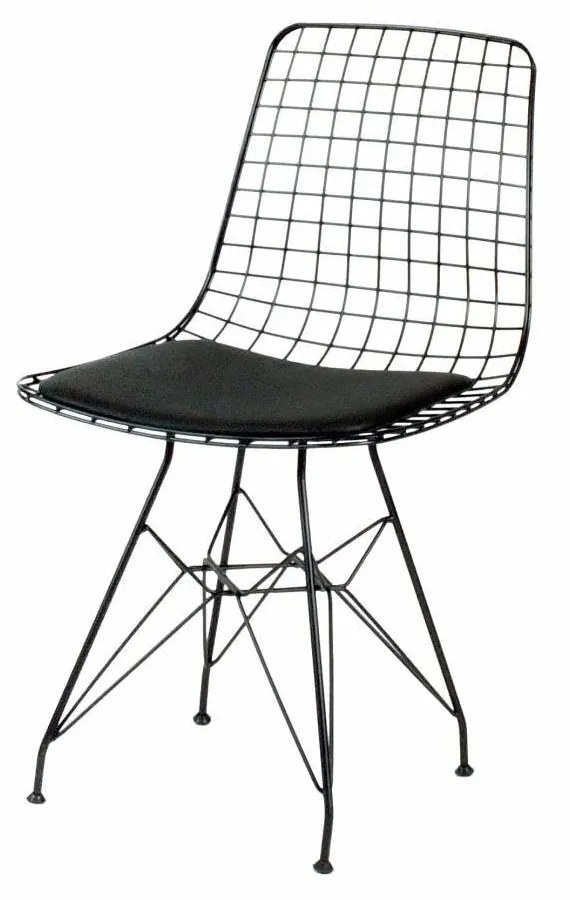 Scaun metal Frame, Negru, 53 x 80 x 51 cm