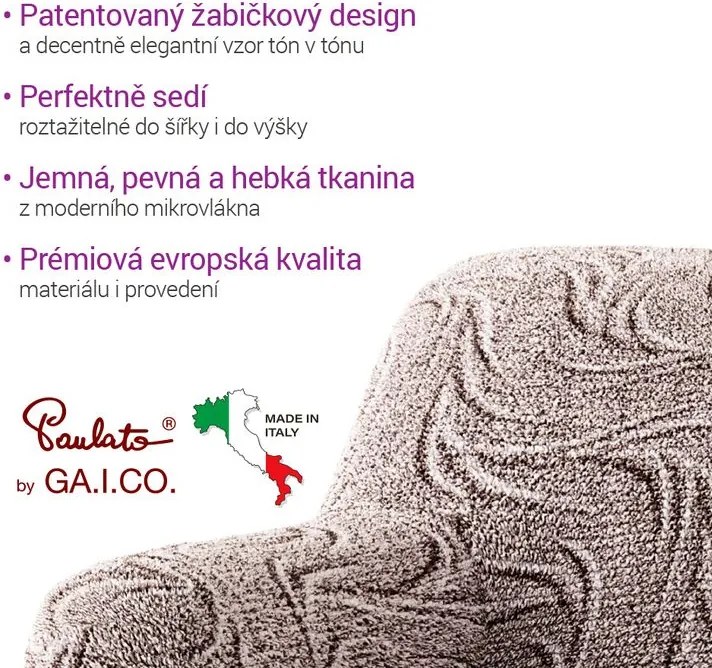 Gaico Huse bielastice BRILLANTE maro taburet (40 x 40 x 40 cm)
