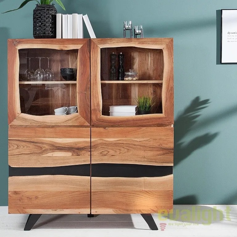 Vitrina design industrial Amazonas 140cm, salcam A-38330 VC