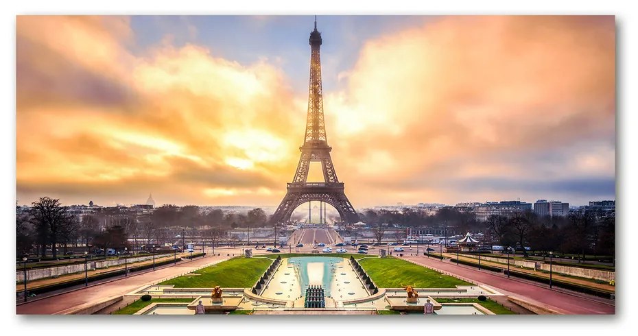 Tablou pe sticlă acrilică Turnul eiffel din paris