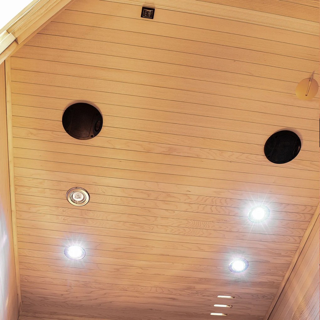 Infračervená sauna/ tepelná kabína Esbjerg s triplexným vykurovacím systémom a drevom Hemlock