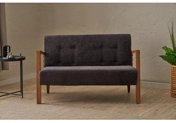 Canapea TUMI, 2 locuri, gri antracit