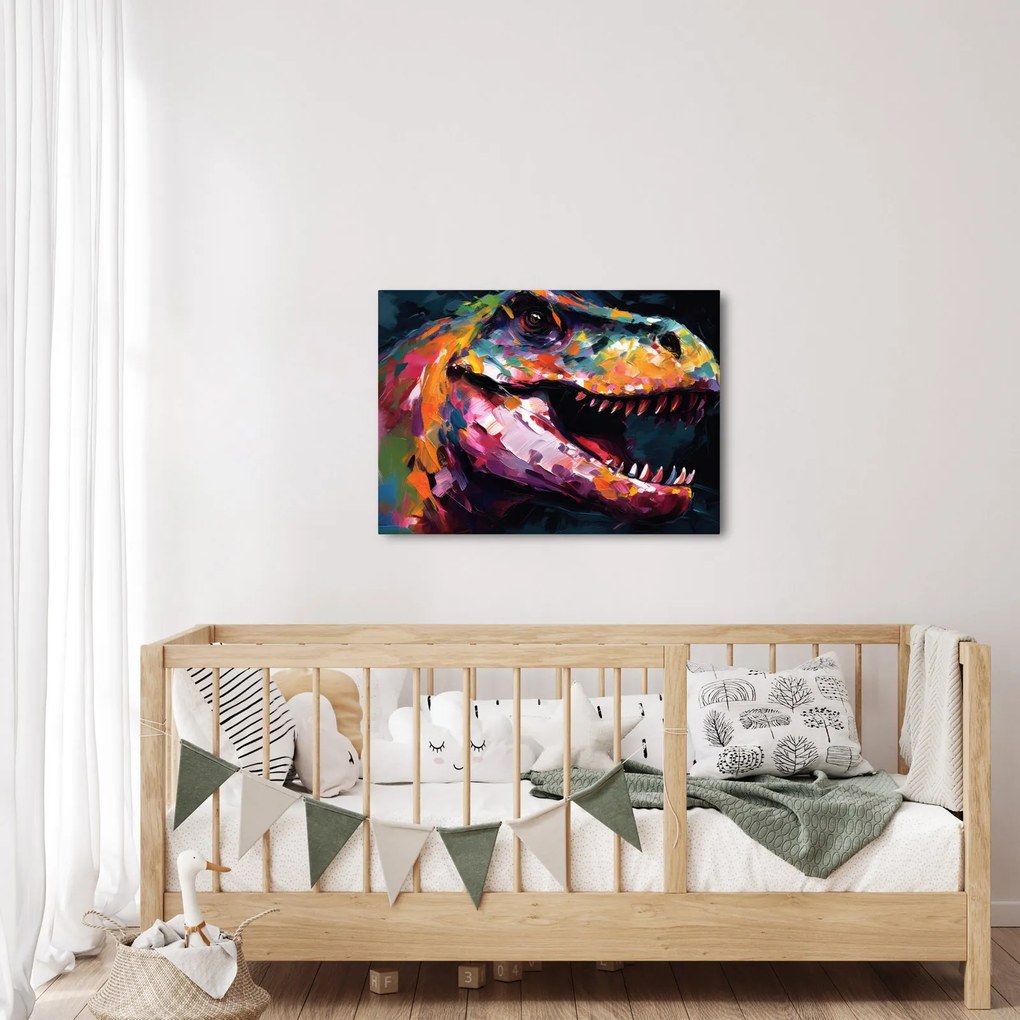 Tablou - Dinozaur, pictură (70x50 cm)
