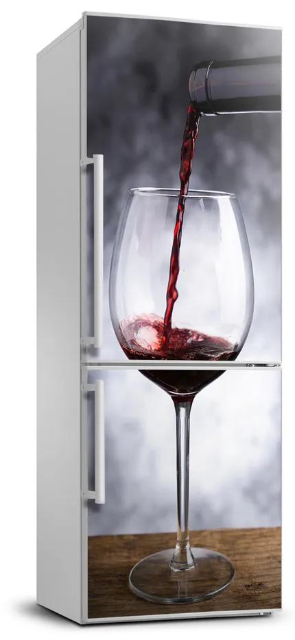 Autocolant pe frigider Vin rosu