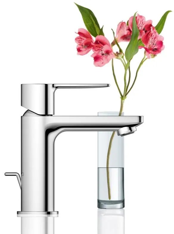 Baterie lavoar Grohe Lineare, monocomanda, cartus ceramic, set evacuare tija inclus, marimea XS, crom-32109001