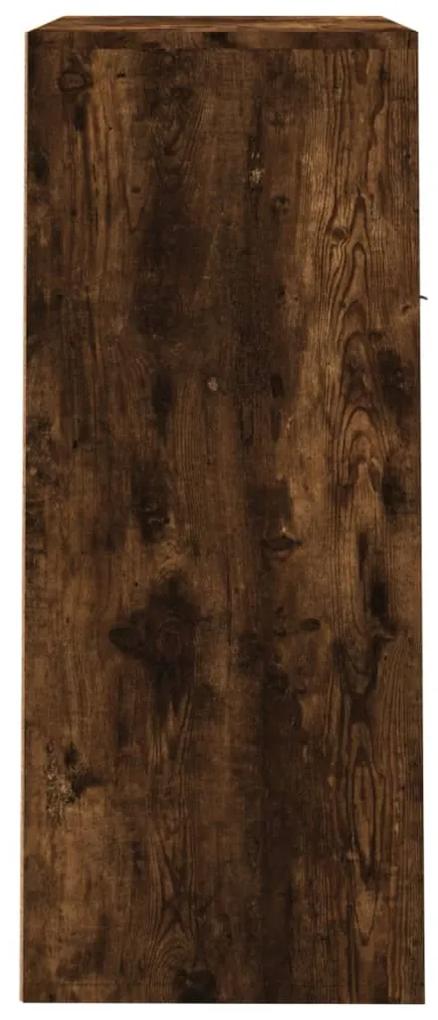 Pantofar, stejar fumuriu, 60x35x84 cm, lemn prelucrat