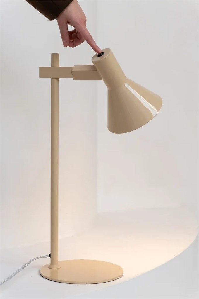 Lampa de masa din metal bej Stavanger