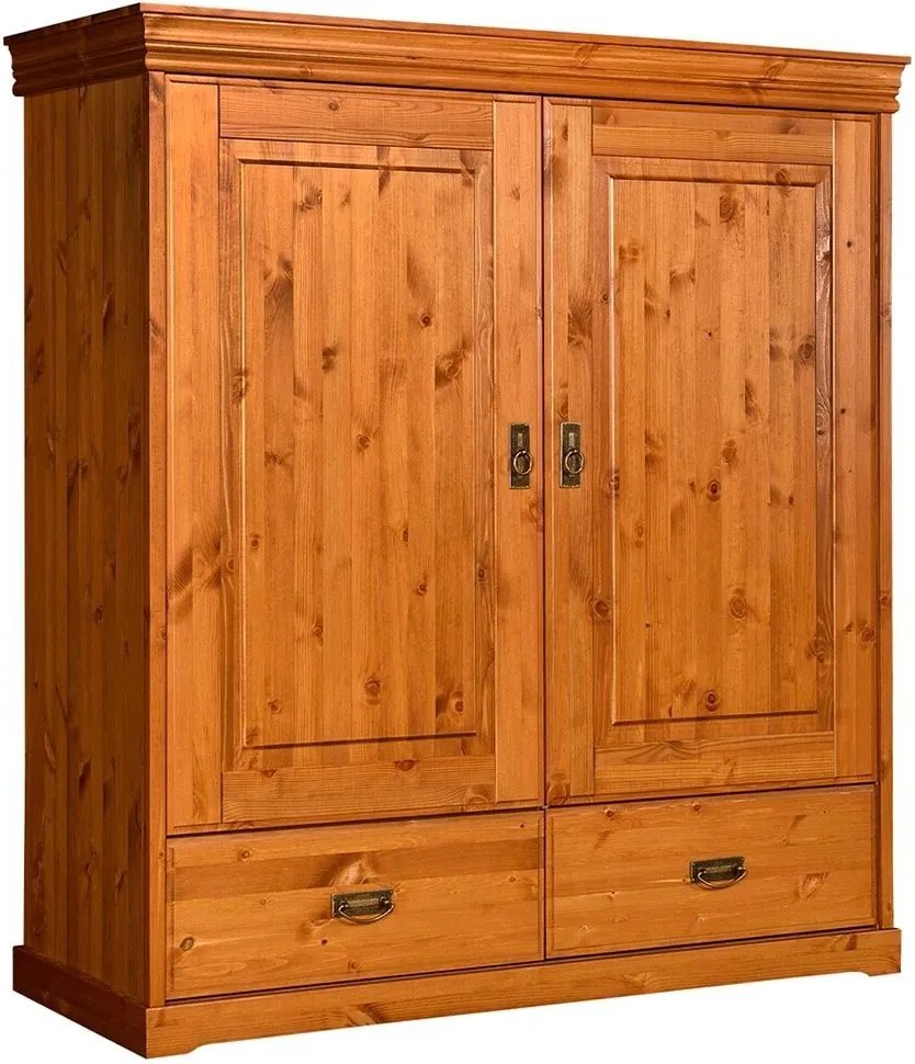 Dulăpior lemn masiv natur Florence, 130 × 50 × 142 cm