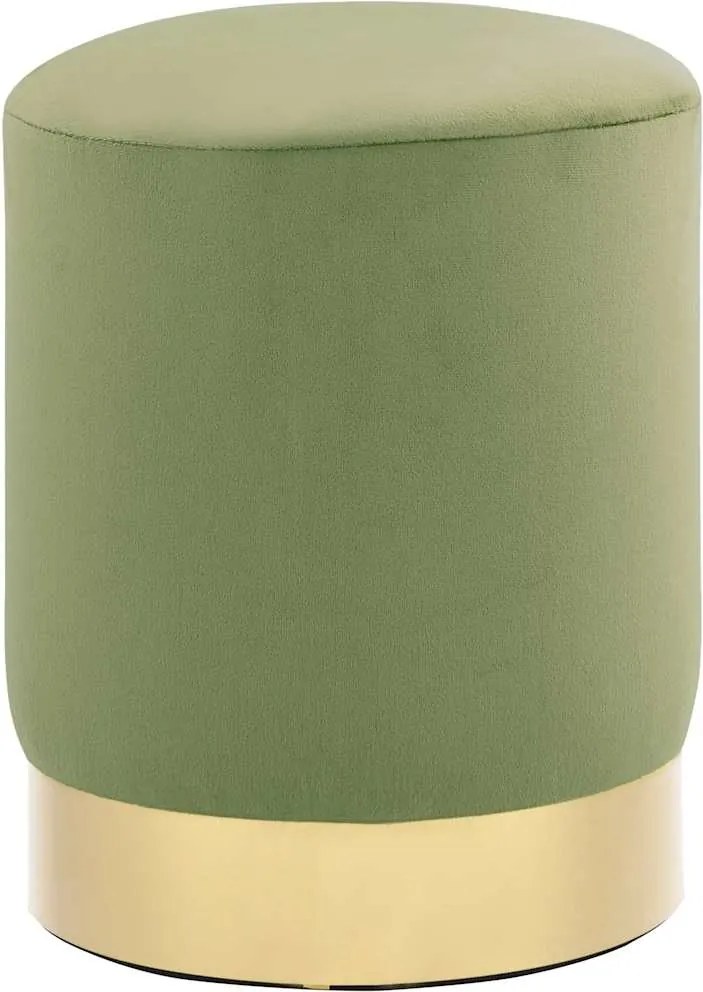 vidaXL Taburet, verde muștar și auriu, catifea 28 x 36 cm