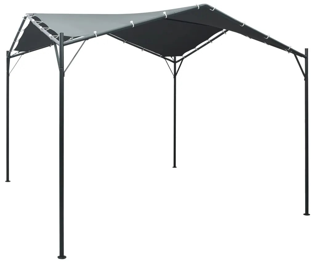 vidaXL Pavilion cort foișor copertină, antracit, 3 x 3 m, oțel