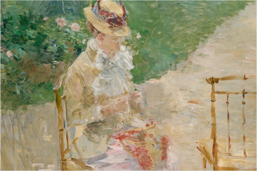 Tablou - Berthe Morisot, Young Woman Knitting, reproducere (90x60 cm)