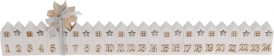 Calendar de advent House alb, 52 cm