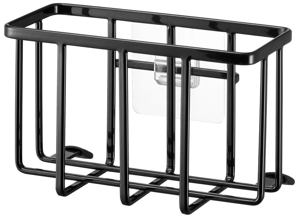 Suport pentru accesorii de spălat negru autoadeziv din metal Film Hook – YAMAZAKI