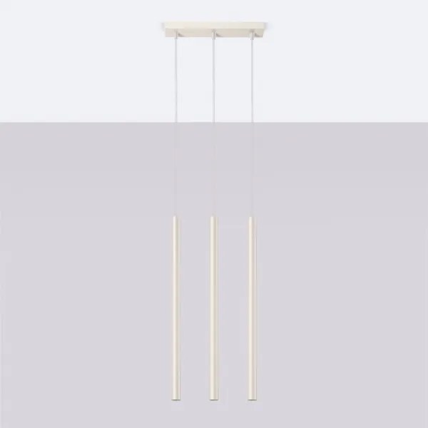 Lustră pe cablu Sollux SL.1514 PASTELO 3xG9/8W/230V crem