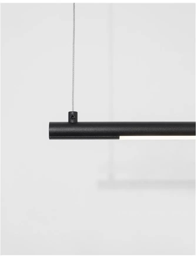 Lustra LED suspendata design liniar ELETTRA negru, L-120cm