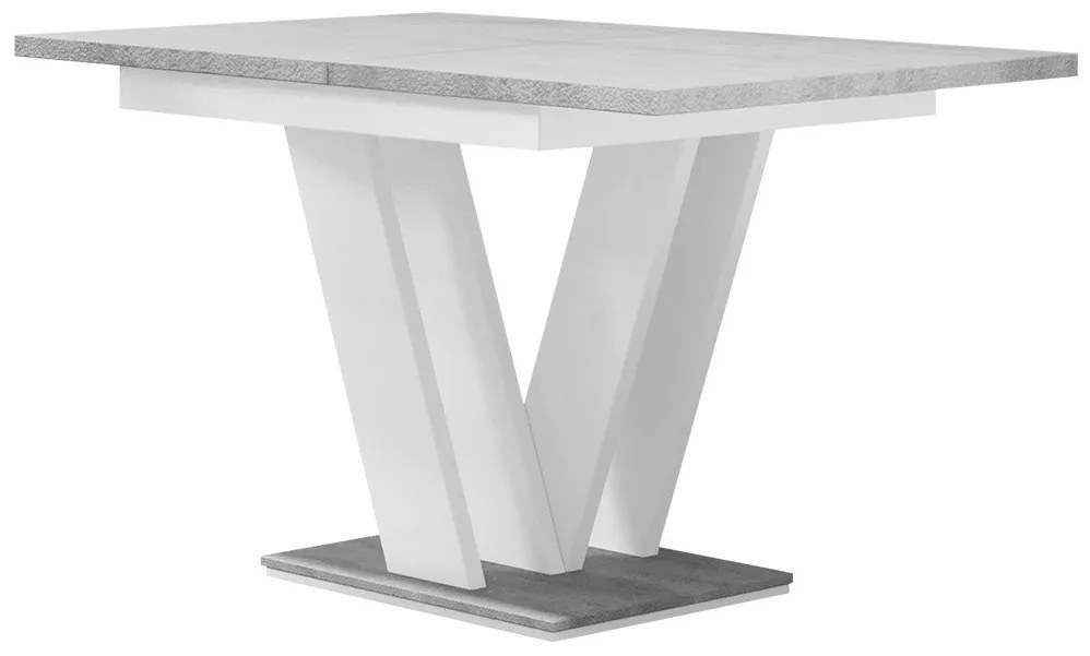 Masă extensibilă Hildaria (Alb + beton). 1053925