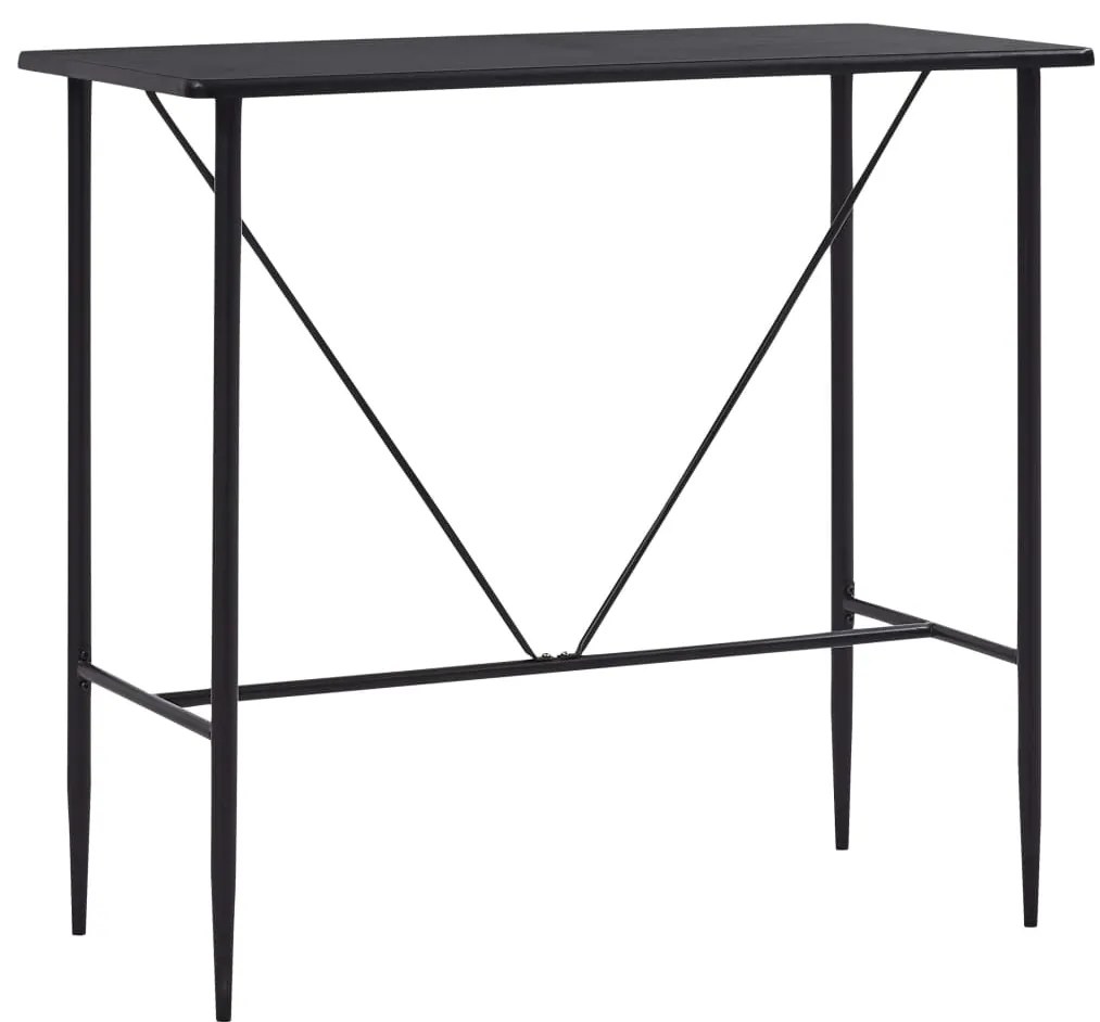 281546 vidaXL Masă de bar, negru, 120 x 60 x 110 cm, MDF
