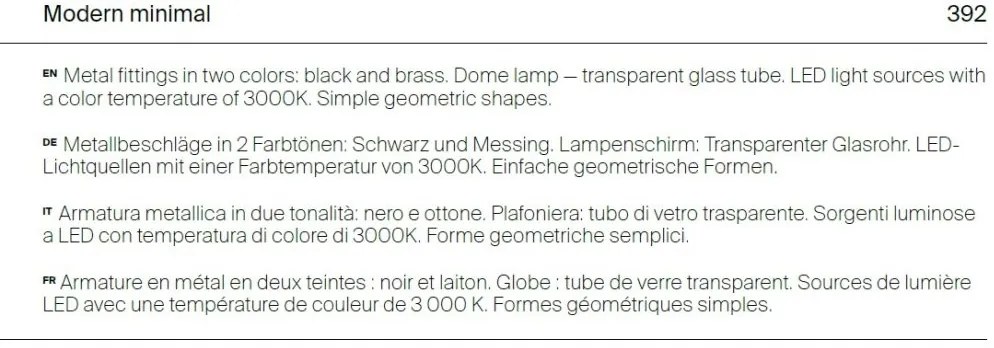 Aplica LED de perete design modern Stelo negru, transparent