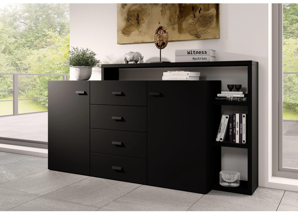 Comodă Bilsby Typ 27 (negru + negru mat). 1030553