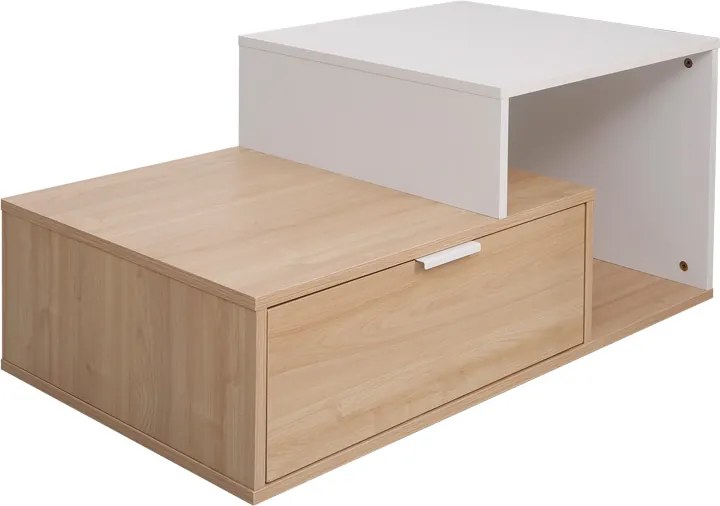 Masuta Cafea Volt PAL Stejar-Alb Dim 90x50x40 Cm