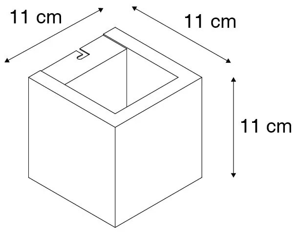 Aplica de perete din lemn 11 cm incl. LED reglabil - Linc