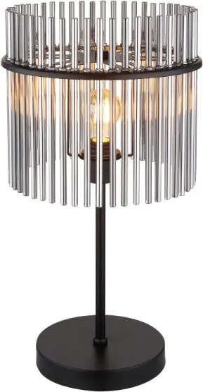 Globo 15698T1 - Lampă de masă GORLEY 1xE14/60W/230V Ø 30 cm neagră