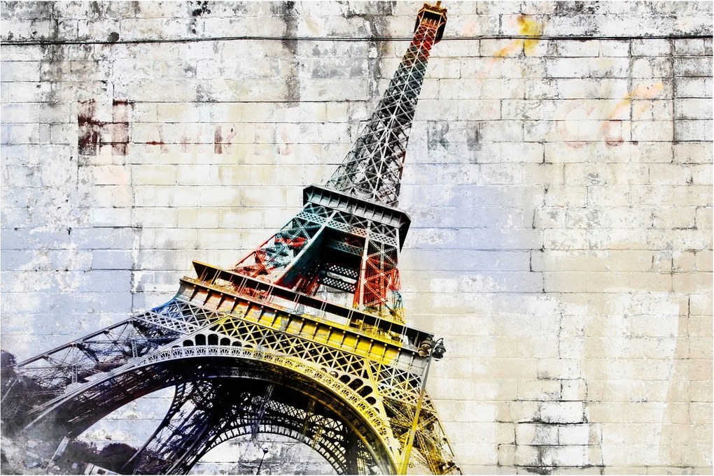 Tablou - Arta digitală a Turnului Eiffel (90x60 cm)