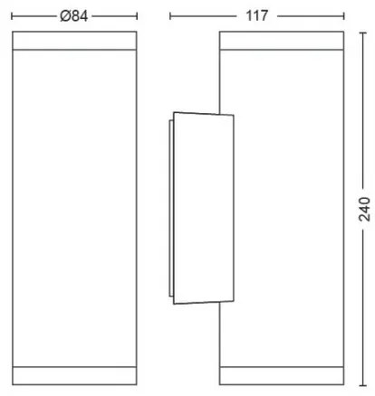 Philips 17463/30/P7 - LED RGB Lampă exterior Hue APPEAR 2xLED/8W/230V IP44
