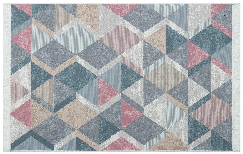 Covor, Ar 10, 160x230 cm, Albastru / Roz / Bej / Gri