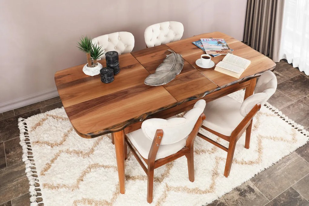 Set de scaune de sufragerie Elma Beige, 2 bucăți